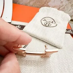New! Hermes Swift Epsom 24mm Rose Gold H Reversible Leather Belt Hermes Swift Epsom 24mm Rose Gold H Reversible Leather Belt  main image 3